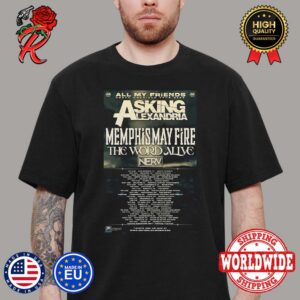 Asking Alexandra All My Friends North American Tour 2024 Tour List And Dates Poster Vintage T-Shirt