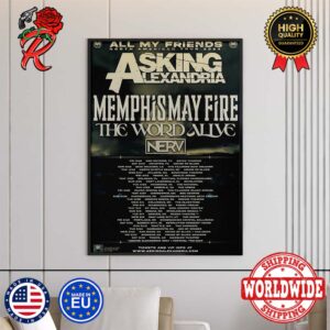 Asking Alexandra All My Friends North American Tour 2024 Tour List And Dates Wall Decor Poster Canvas