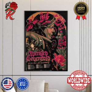 Avenged Sevenfold Life Is But A Dream North American Tour Pt 3 On March 2024 Home Decor Poster Canvas