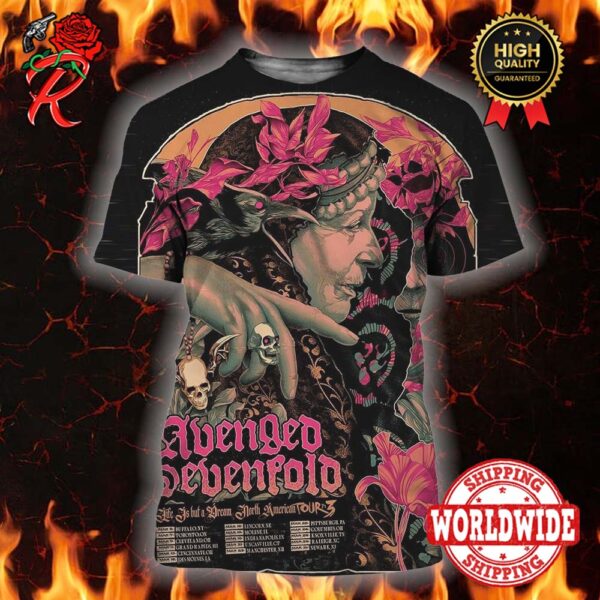 Avenged Sevenfold Life Is But A Dream North American Tour Pt 3 On March 2024 Poster All Over Print Shirt