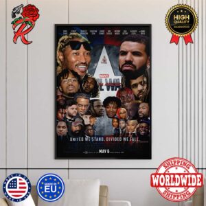 Funny Drake And Future Civil War We Dont Trust You Album United We Stand Divided We Fall All The Rapper Poster Canvas For Home Decor