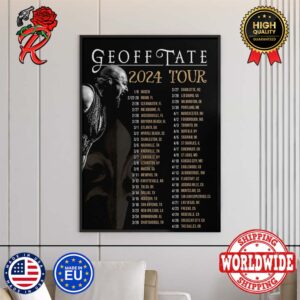 Geoff Tate 2024 Tour Fire And Water Geoff Tates Big Rock Show Hits Poster Canvas For Home Decor