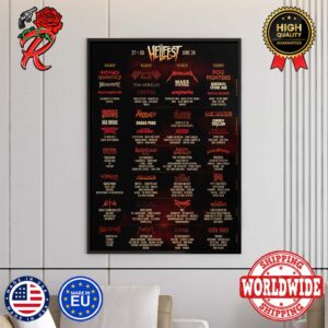 Hellfest Open Air Festival 2024 From 27 To 30 June 2024 Full Lineup Home Decor Poster Canvas