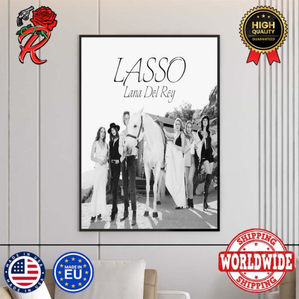 Lana Del Rey Announces Country Album Lasso Out September 27th Album Cover Wall Decor Poster Canvas