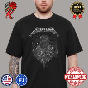 Metallica The Call Of Ktulu By Richey Beckett Re Release Black And White Version Poster Unisex T-Shirt