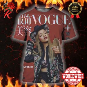 Rihanna Graces The Cover Of Vogue China All Over Print Shirt