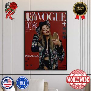 Rihanna Graces The Cover Of Vogue China Home Decor Poster Canvas