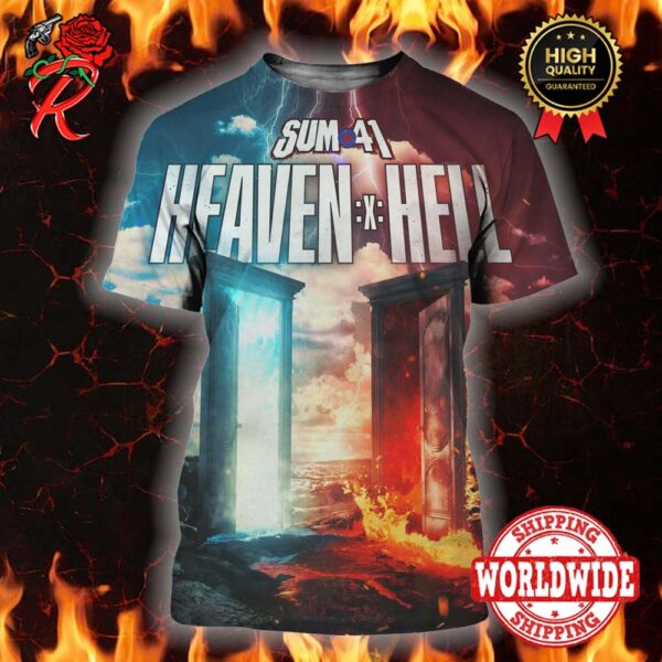 Sum 41 Heaven x Hell Final Album Artwork Vinyl Cover All Over Print Shirt