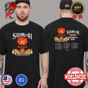 Sum 41 Tour Of The Setting Sum Final Tour Dates List Of Tour Of The Setting Sum 2024 In US Merch Unisex T-Shirt