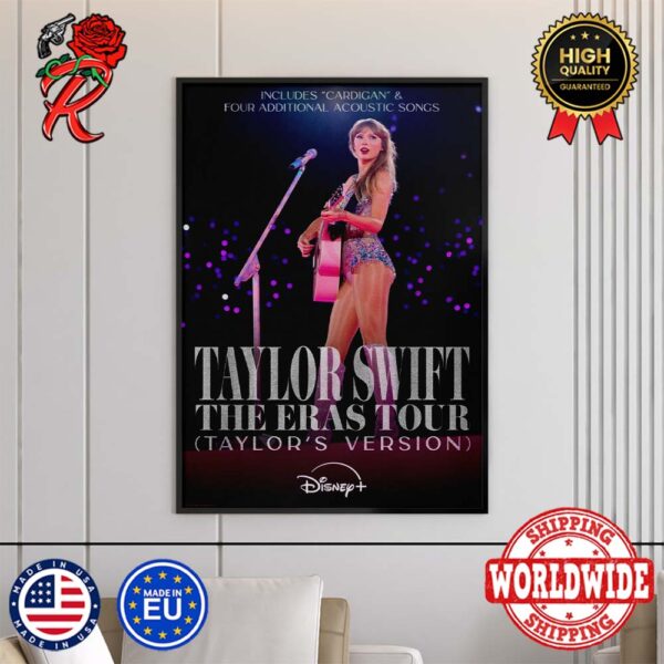 Taylor Swift The Eras Tour Taylor’s Version Disney Plus Official Poster 2024 Home Decor Poster Canvas