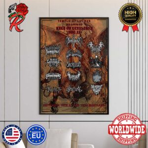 Templo Of Lucifer Kult Of Leciathan Vol 2 Festival Lineup On September 13th and 14th 2024 Home Decor Poster Canvas