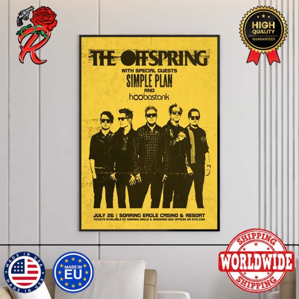 The Offspring Michigan Show At Soaring Eagle Casino And Resort In Mt Pleasant On July 26th Poster Canvas