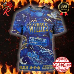 Willies Midnight Crazy Train Camp Music And Arts Festival On July 4 5 6 In Schuylkill Haven PA Poster All Over Print Shirt