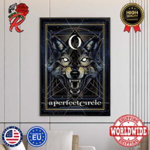 A Perfect Circle Sessanta Tonight Limited Edition Poster For The Red Rocks AmphitheatreIn In Morrison CO On April 25th 2024 Wall Decor Poster Canvas