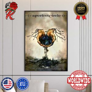 A Perfect Circle Tonight Poster For Houston Texas On April 13 2024 At Cynthia Woods Mitchell Pavillion Sessanta Tour Wall Decor Poster Canvas