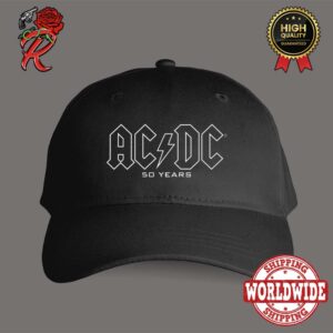 ACDC 50 Years Classic Logo Black Cap Hat Snapback
