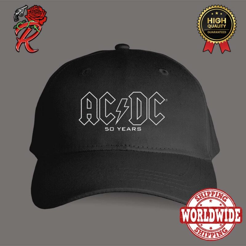 ACDC 50 Years of Angus Young Preforming With Classic ACDC Fifty Logo ...