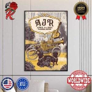 AJR The Maybe Man Tour In Boston April 4 2024 Tour Poster At TD Garden Home Decor Poster Canvas