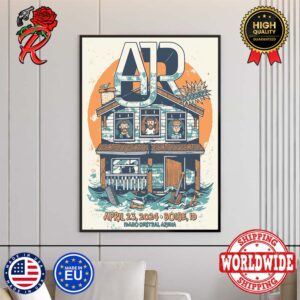 AJR Tonight In Boise ID Limited Edition Concert Poster At Idaho Central Arena On April 23 2024 Home Decor Poster Canvas