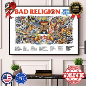 Bad Religion America Tour 2024 Poster Tour List Poster Canvas For Home Decor