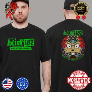 Blink 182 Mexico City Show On April 2024 Merch Two Sides Print Unisex T-Shirt