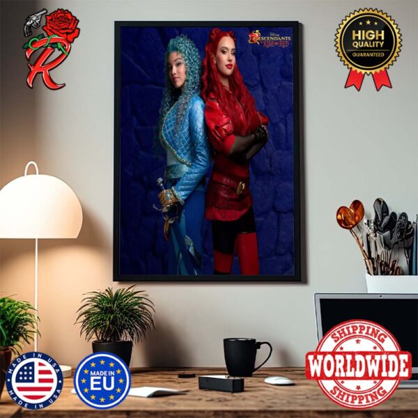 Descendants The Rise Of Red Chloe And Red Official Character Poster First Look Home Decor Poster Canvas