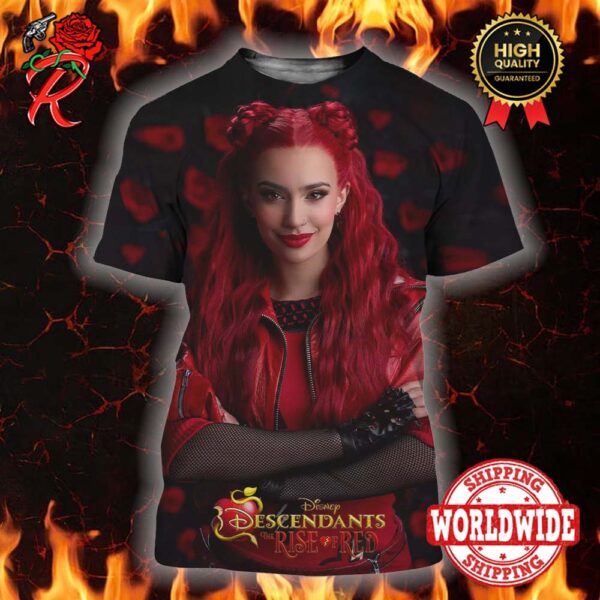 Descendants The Rise Of Red Daughter Of Queen Of Hearts Red Character Poster First Look All Over Print Shirt