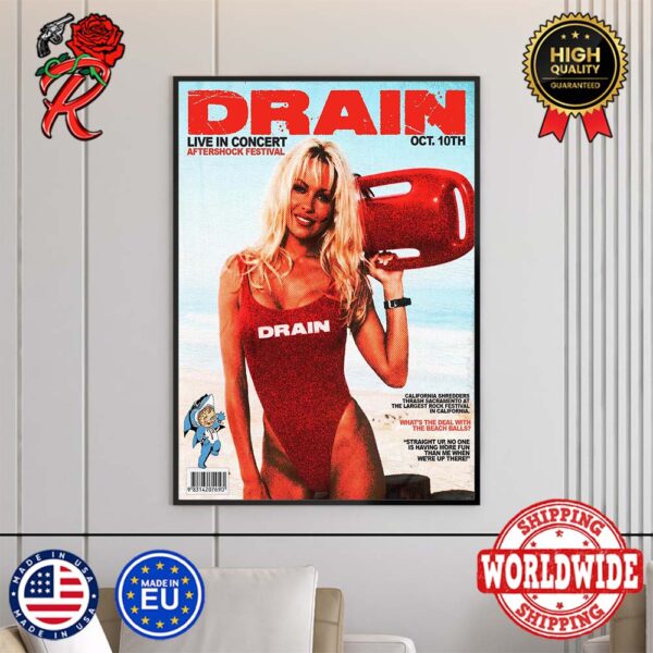 Drain Band Live In Concert Aftershock Festival 2024 On October 10th Home Decor Poster Canvas