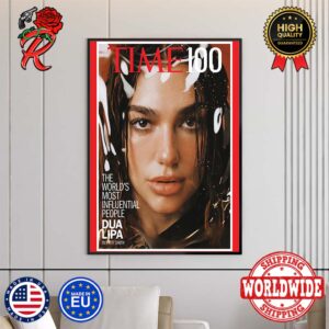 Dua Lipa On The Cover Of TIME 100 Magazine The World’s Most Influential People Home Decor Poster Canvas