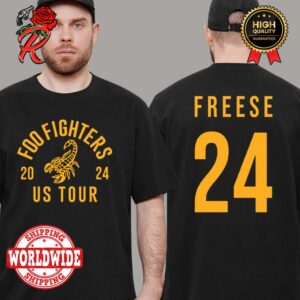 Foo Fighters US Tour 2024 Freese Merch Two Sides Print Unisex T-Shirt