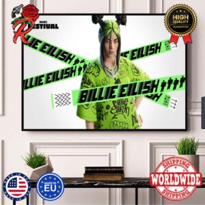Fortnite x Billie Eilish Fortnite Festival Season 3 Green Skin Wall Decor Poster Canvas’