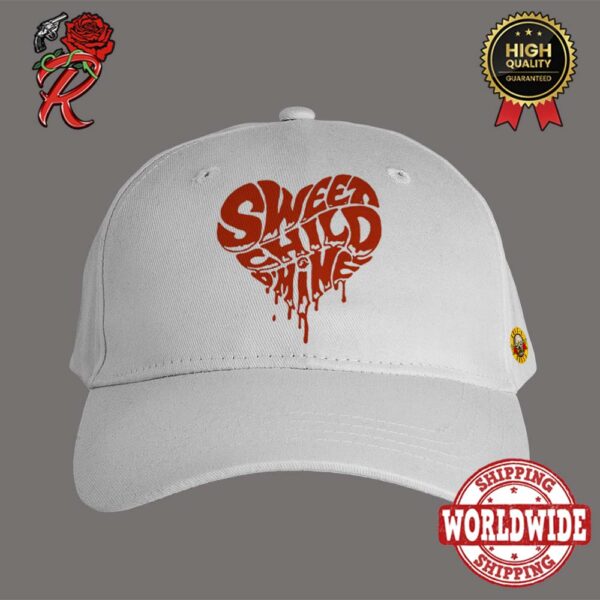 Guns N Roses Sweet Child O’ Mine Red Heart Mother Day 2024 Gift For Your Mother Classic Cap Hat Snapback