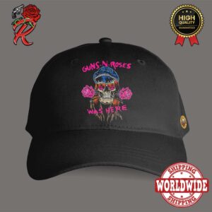 Guns N Roses Was Here Mother Day 2024 Gift For Your Mother Black Cap Hat Snapback