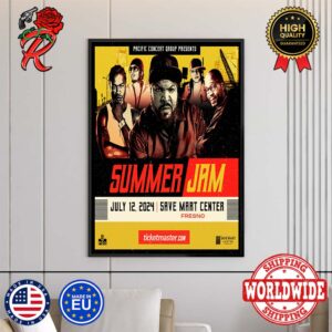 Ice Cube Summer Jam Pacific Concert Group Presents On July 12 2024 At Save Mart Center Wall Decor Poster Canvas