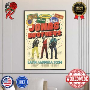 Jonas Brothers The Latin American 2024 Leg Of Their World Tour Home Decor Poster Canvas