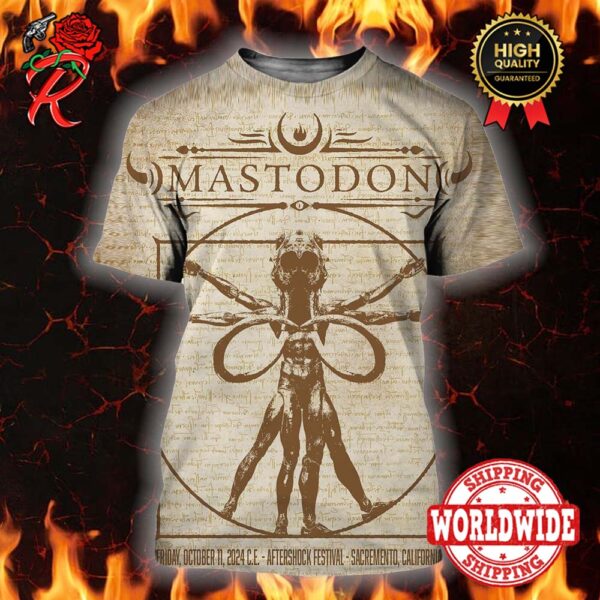 Mastodon At Aftershock Festival 2024 In Sacramento California On October 11 Poster 3D Shirt