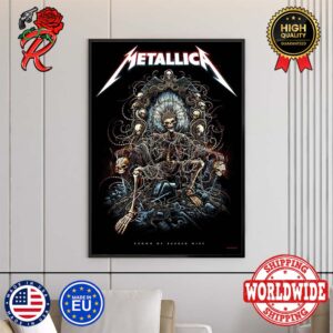 Metallica 72 Season Poster Series Crown Of Barbed Wire By Miles Tsang Wall Decor Poster Canvas