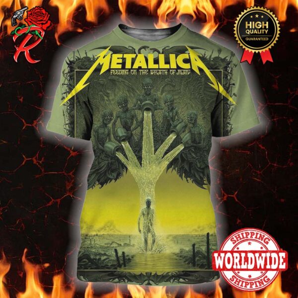 Metallica 72 Season Poster Series Feeding On The Wrath Of Man By Marald van Haasteren 3D Shirt