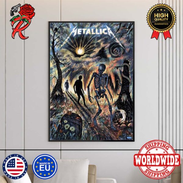 Metallica 72 Season Poster Series Sleep Walk My Life Away By Zeb Love Wall Decor Poster Canvas