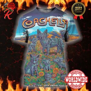 Official Coachella 2024 Poster At Empire Polo Club By Emek Studios All Over Print Shirt