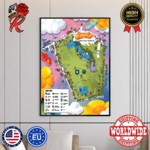 Official Dreamville Fest 2024 Map On April 6-7 In Raleigh NC Home Decor Poster Canvas