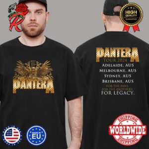 Pantera Tour 2024 Australia Merch For The Fans For The Brother For Legacy Admat Aus Two Sides T-Shirt
