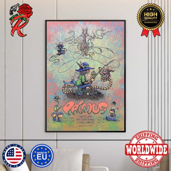 Primus At Sessanta Tour Tonight Poster At The Greek Theatre In Berkeley CA On April 21st 2024 Home Decor Poster Canvas