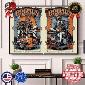 Primus In Sessanta Tour 2024 At Boch Centre Wang Theatre In Boston MA First And Second Poster Combine Home Decor Poster Canvas