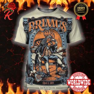Primus In Sessanta Tour At Boch Centre Wang Theatre In Boston MA On April 2nd 2024 First Poster All Over Print Shirt