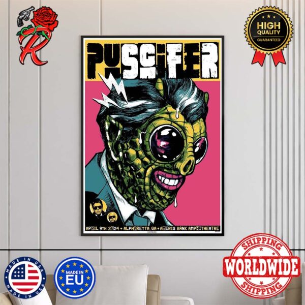 Puscifer Tonight Poster For Alpharetta GA At Ameris Bank Ampitheatre On April 09 2024 Sessanta Tour Decor Poster Canvas