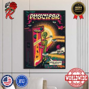Puscifer Tonight Poster For Franklin TN At First Bank Amphitheater On April 10 2024 Sessanta Tour Home Decor Poster Canvas