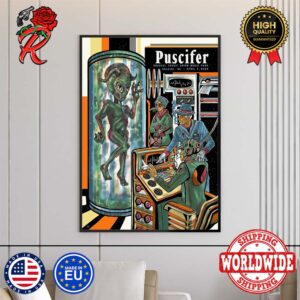 Puscifer Tonight Poster For Raleigh NC On April 7th 2024 At Costal Credit Union Music Park At Walnut Creek Sessanta Tour Home Decor Poster Canvas