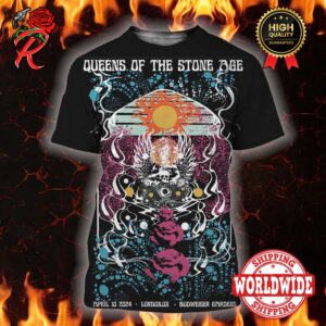Queens Of The Stone Age London ON Tonight Poster At Budweiser Gardens On April 10 2024 All Over Print Shirt