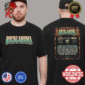 Rocklahoma 2024 From August 30 To September 1 In Pryor Oklahoma Line Up Poster Merch Two Sides Print T-Shirt